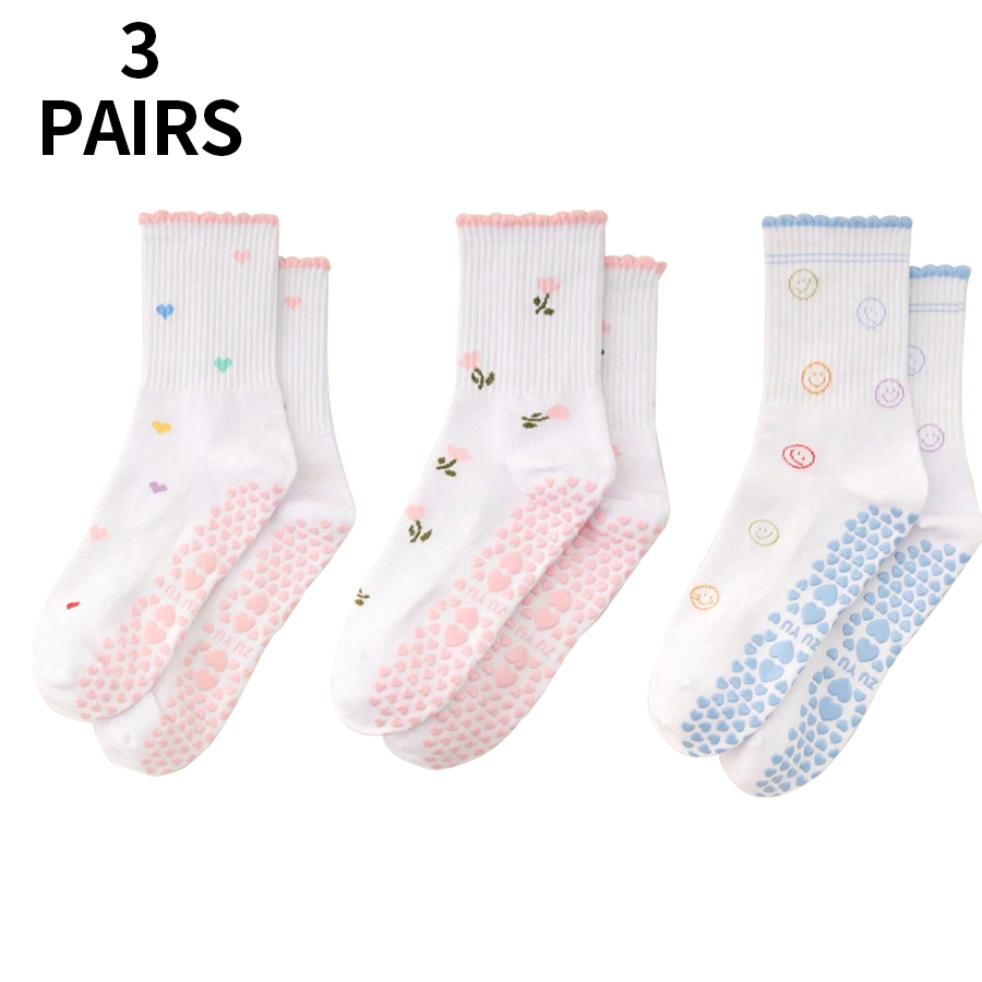 Medias Para Pilates Y Yoga - 1/2/3/4/pairs of women's Pilates socks, soft