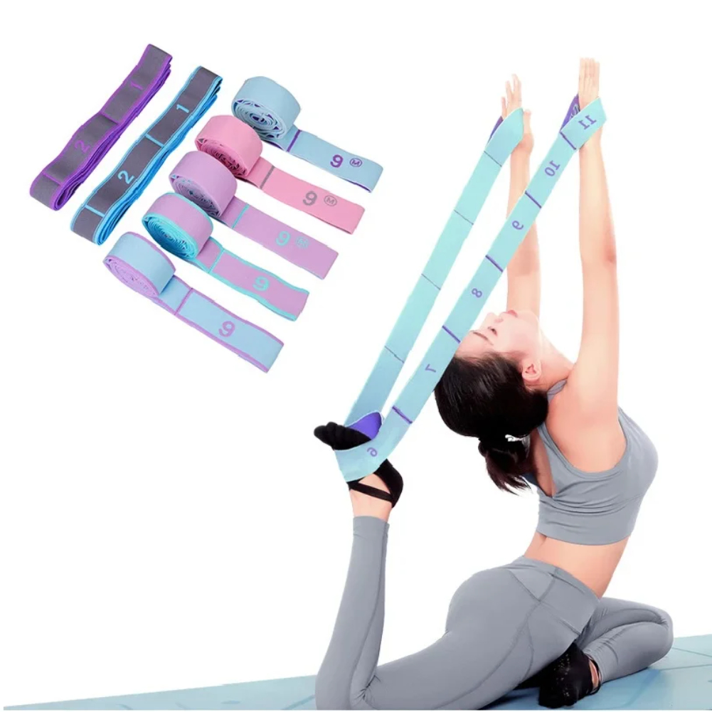 Pilates Yoga Core - Multi-Section Elastic Yoga Resistance Bands Adult