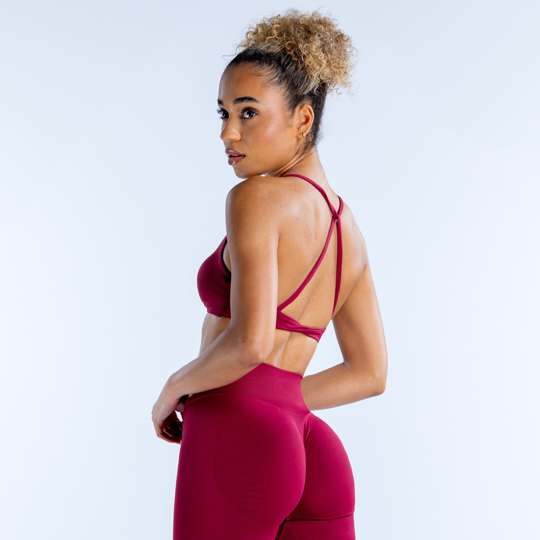 Pilates Yoga Jacket - Women's Backless Halter Neck Twisted Bra