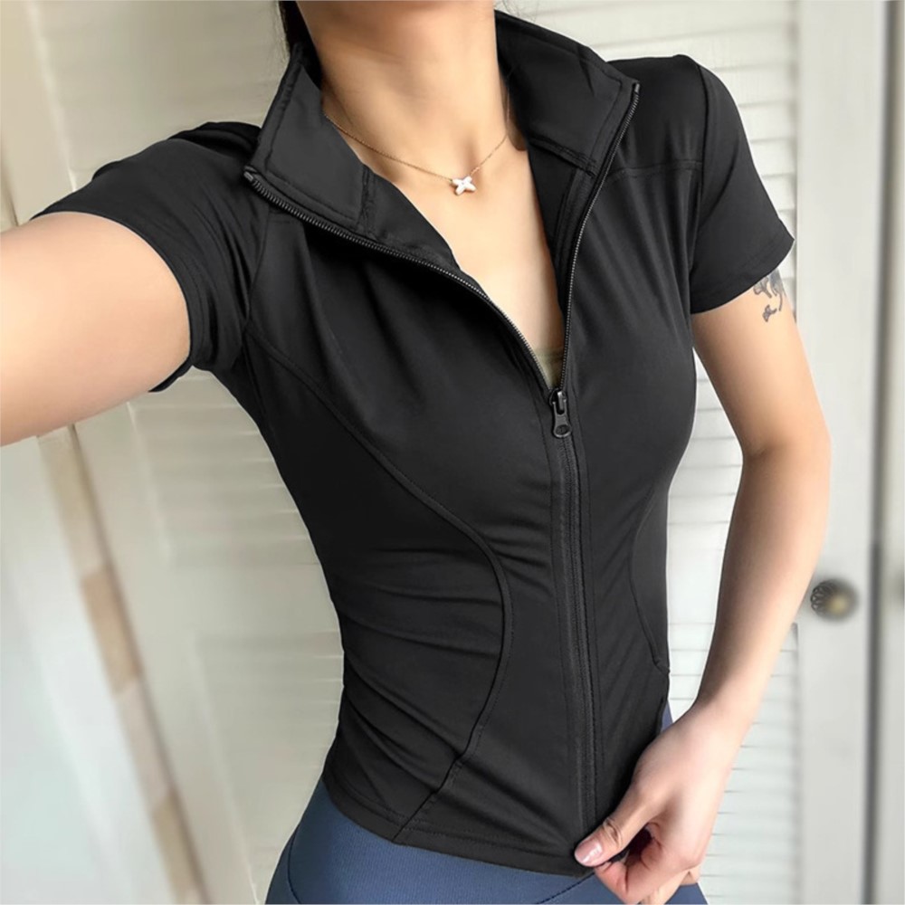 Pilates Yoga Jacket - Yoga Wear Women's Short-sleeved T-shirt Spring