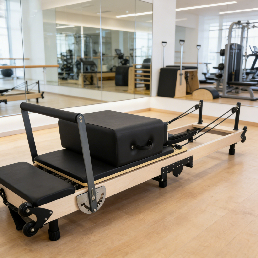 Pilates & Yoga Elastic Band - Multifunctional Foldable Maple Pilates Reformer, Portable