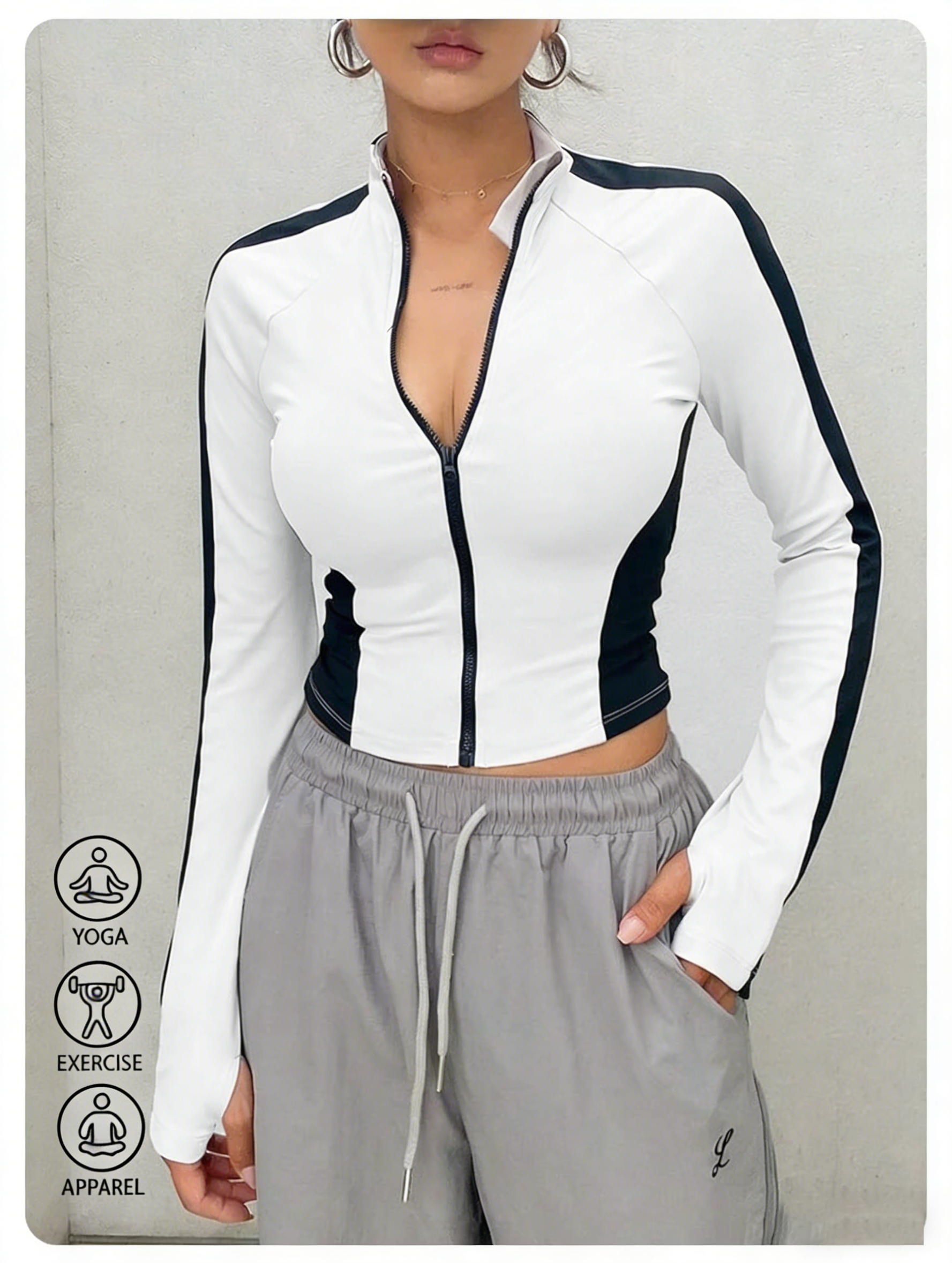 Pilates Yoga Jacket - Yoga Clothes Stand Up Collar Jacket