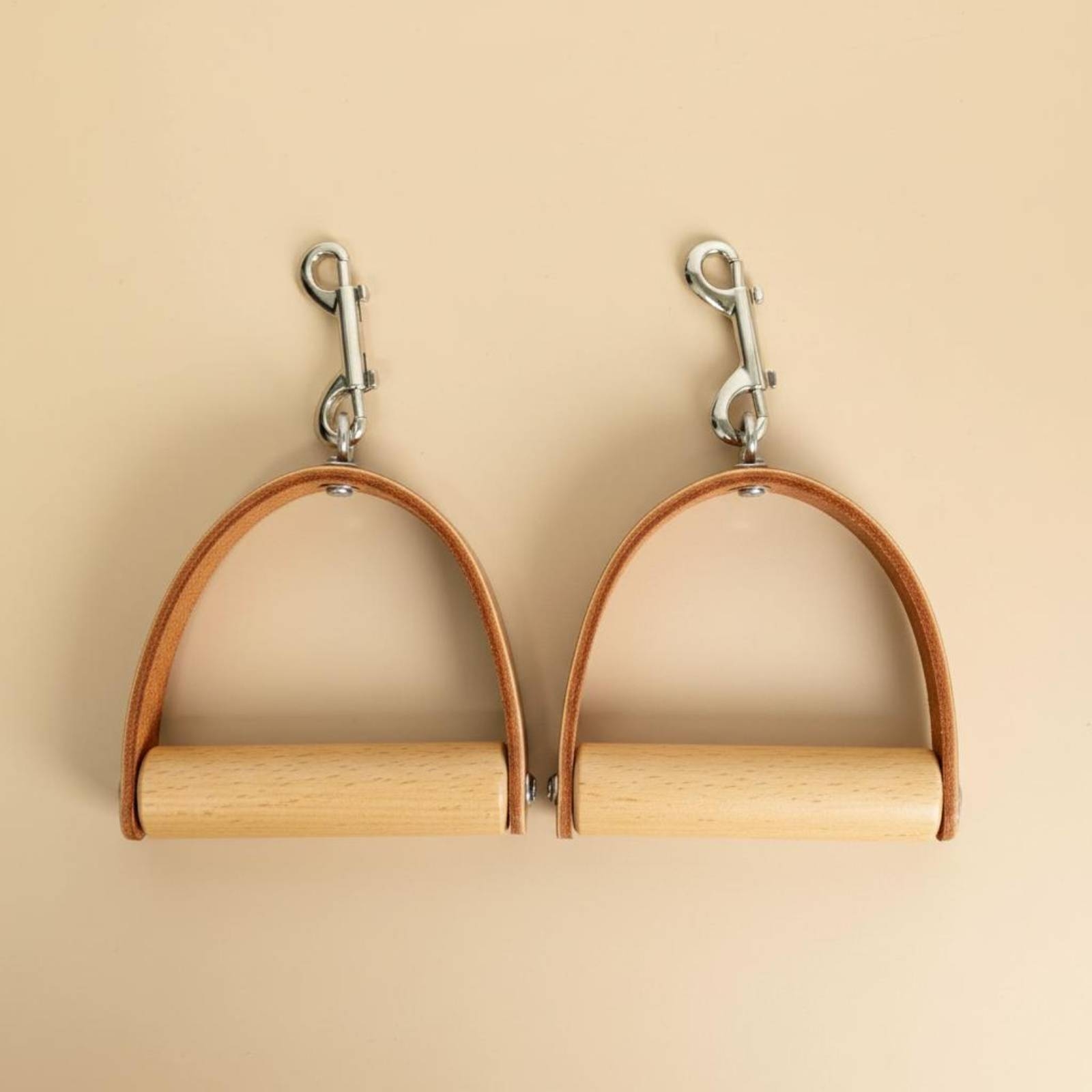 2 Pieces Leather Wood Handles  - огляд і ціна Pilates & Yoga Elastic Band