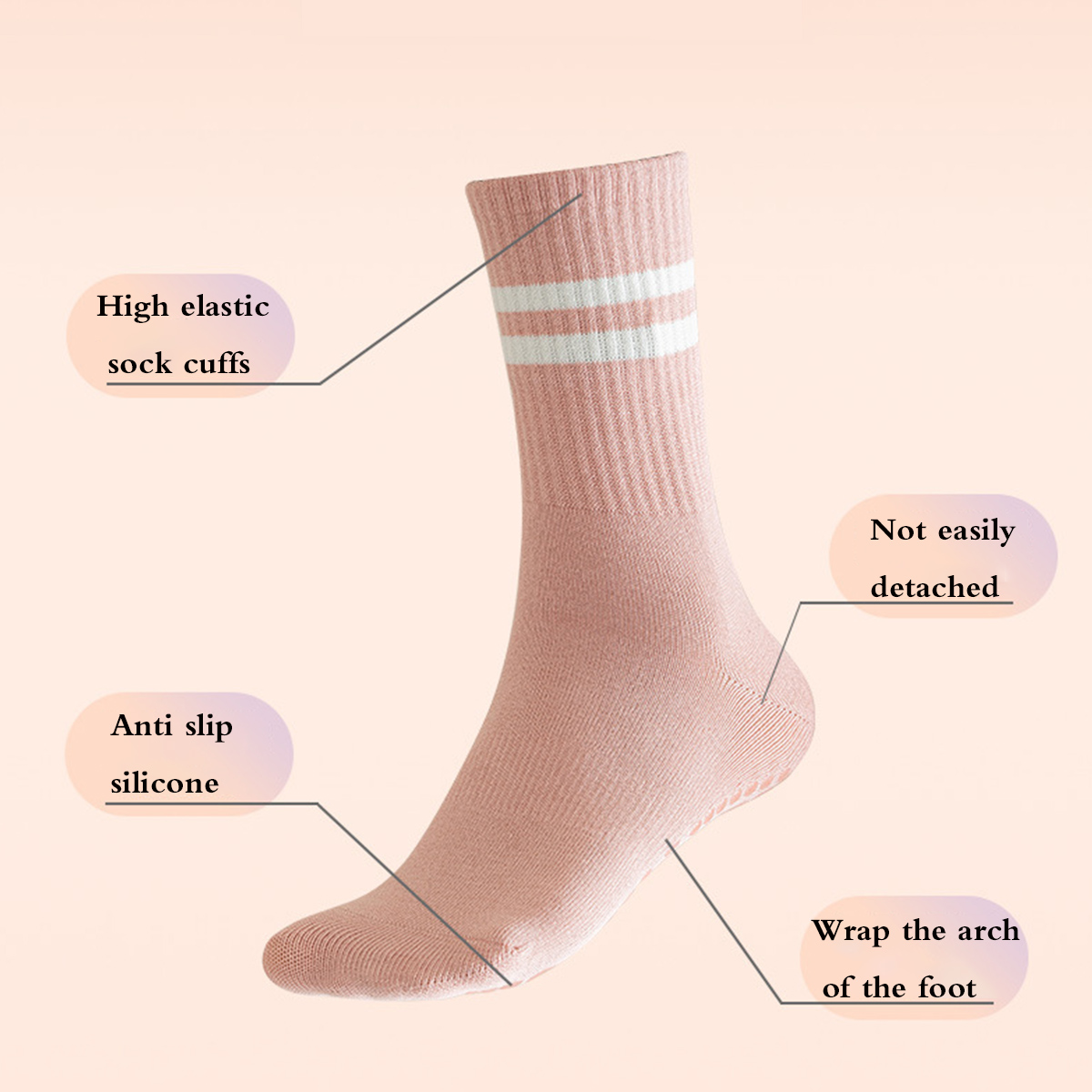 Pilates Socks with Grips for W - огляд і ціна Medias Para Pilates Y Yoga