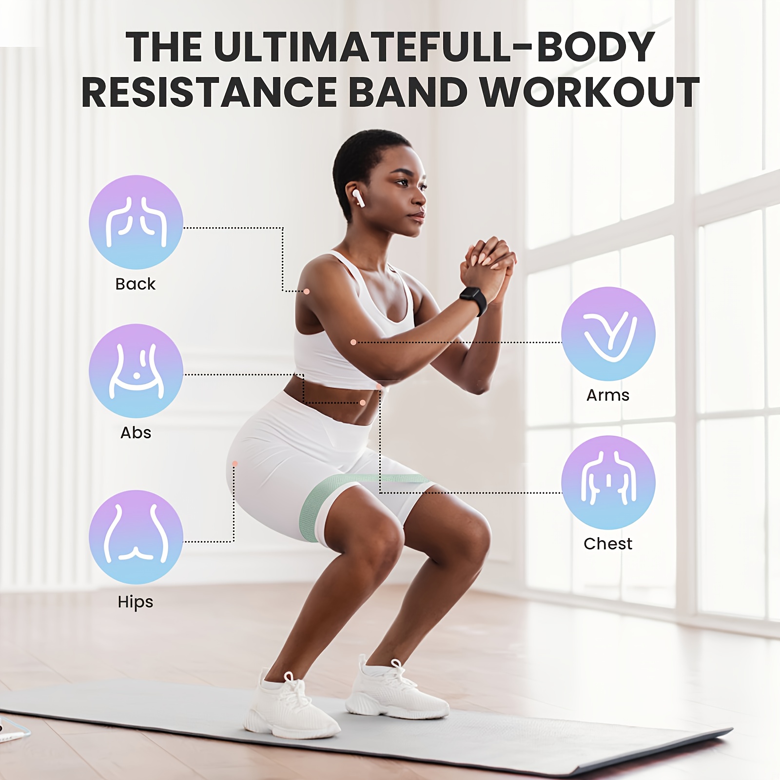 1Pc/4Pcs Fitness Resistance Ba - огляд і ціна Pilates Yoga Core
