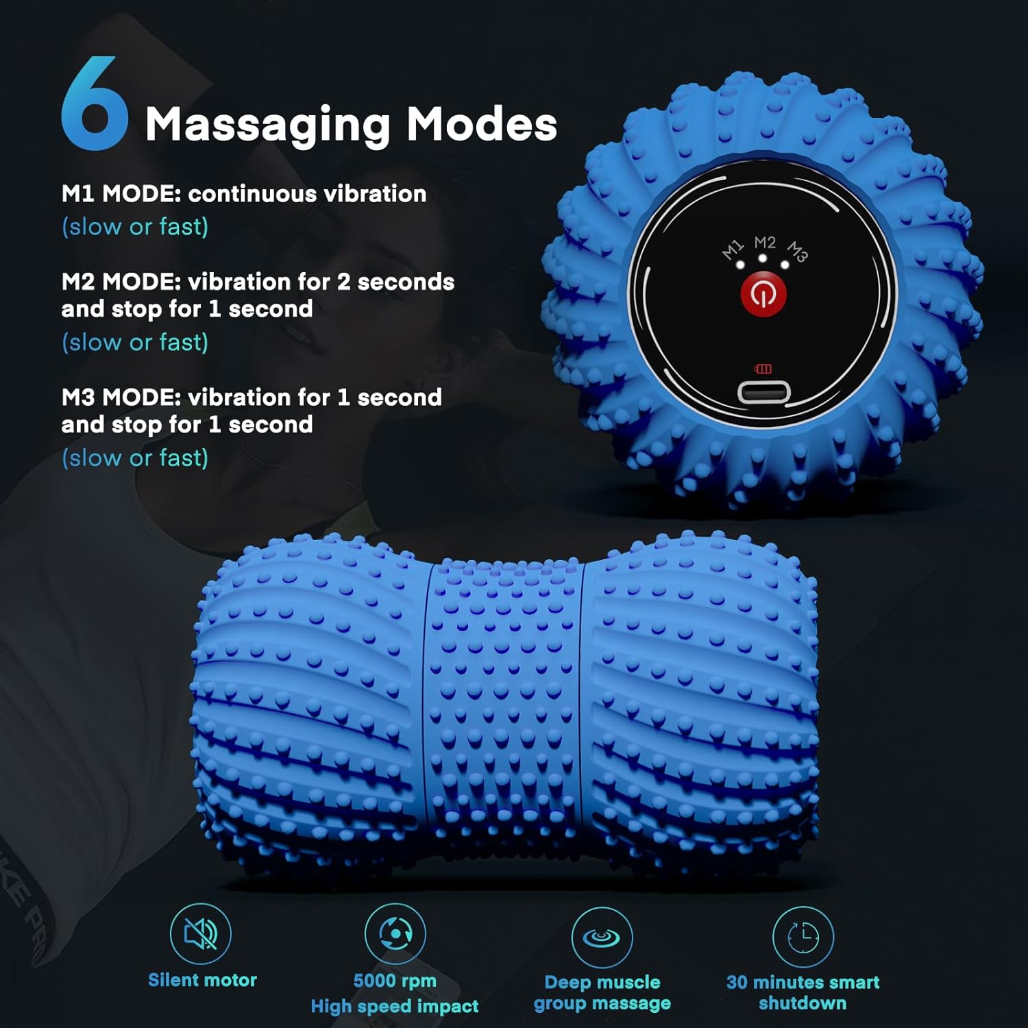 2 in 1 Vibrating Peanut Massag - огляд і ціна Pilates Yoga Ball