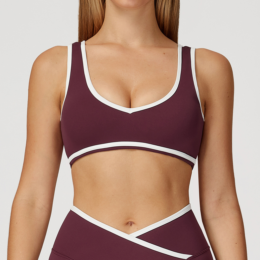 V-Neck Sports Bra Women Top Pu - огляд і ціна Pilates Yoga Jacket