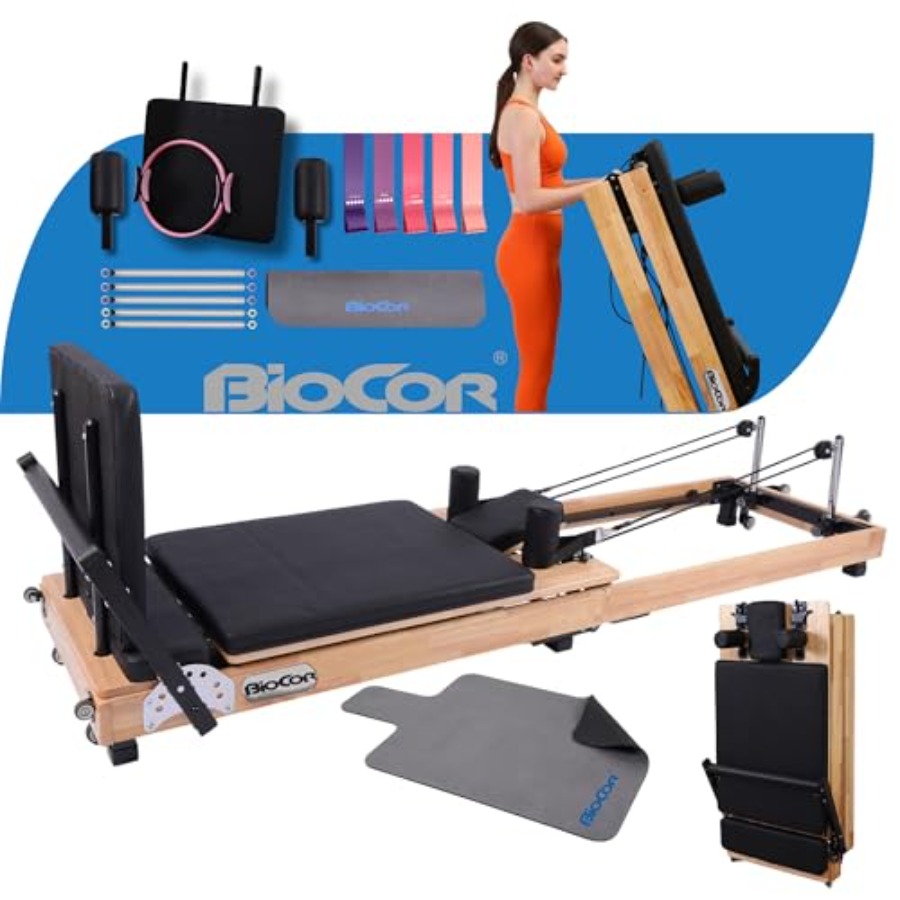 MAX4.0 Pilates Reformer Wood H - огляд і ціна Pilates Yoga Home